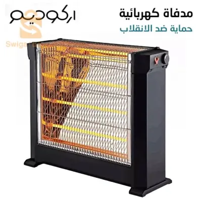 سخان كهربائي 2200 واط, 4 انابيب كوارتز - Chauffage Electrique ARCODYM Thermostat Réglable Fil Solide [CLONE]  -  SFR
