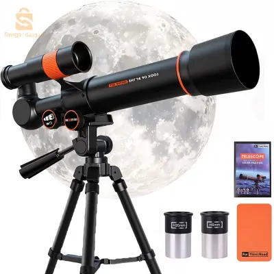 Télescope réfracteur d’ouverture pour observer les étoiles avec trépied réglable