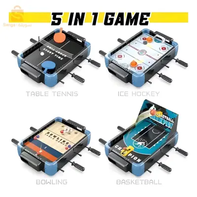 Jeux de table 5 en 1 Football, Hockey, Basketball, Tennis et Bowling