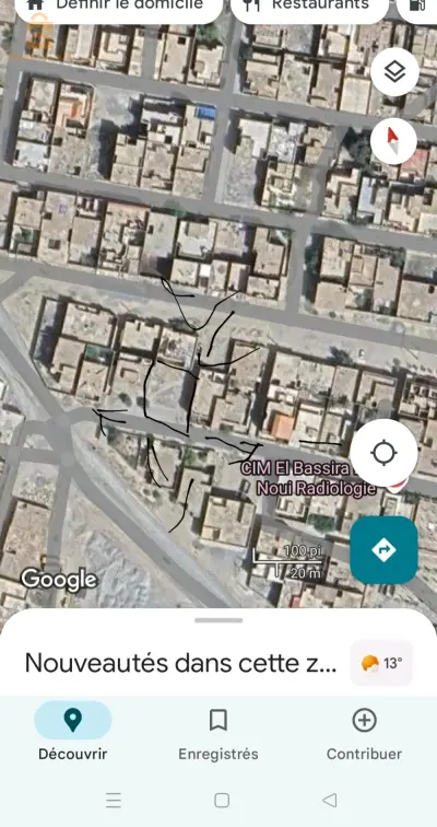 بيع أرض بي عقد ملكي في فاطمة زهر تبسة أمام عيادة باصيرة