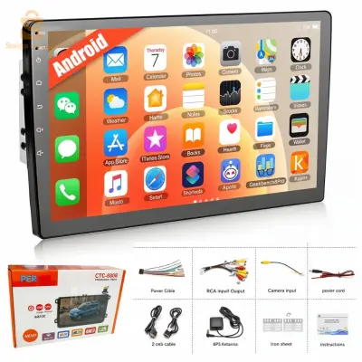 Autoradio Android tactile de voiture 9 “HD 4 + 64 Go Lecteur multimédia Carplay PerVoi-CTC-9802N
