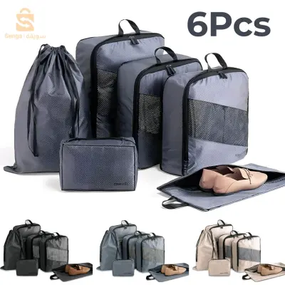 Lot de 6 sacs de voyage et compression extensibles pour valises
