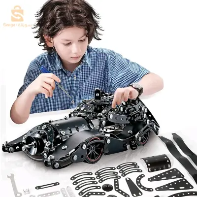 Jouets d’assemblage de modèles de voitures en métal 332 pièces