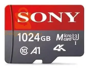بطاقة ذاكرة 1000Gb sd اصلية من Sony
