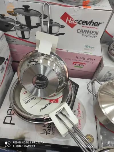 poêle en inox 3 pièce