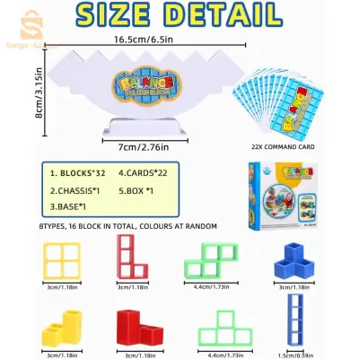 Jeu d'Équilibre Tetra Tower Balance Building Blocks – لعبة توازن