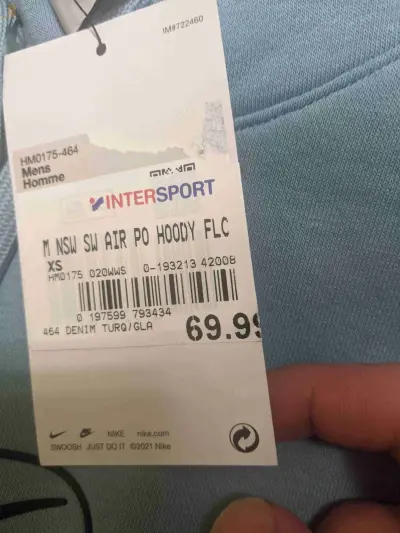 Taille xs