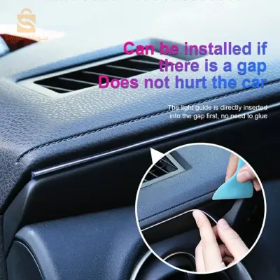Bande lumineuse Fiber optique Led fluo RGB USB pour intérieur de voiture