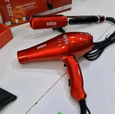Pack lisseur +séchoir Braun copie Rouge