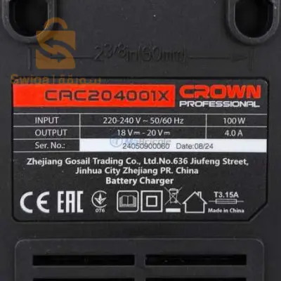 Marque CROWN
Référence CT21127HMX-4 BMC
EAN13 6948886933316