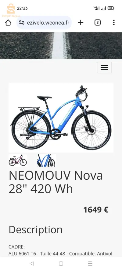 vélo NEOMOOV