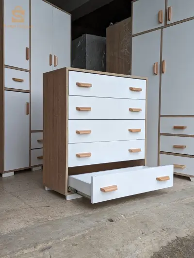 commode de chambre 5 tiroirs