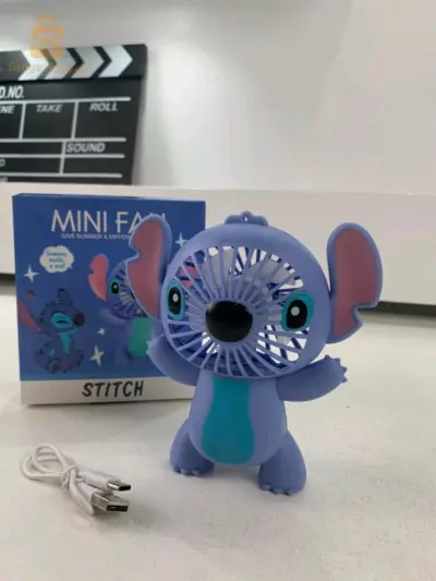 Mini Ventilateur USB Stitch – Design Mignon et Fonctionnel – مروحة محمولة