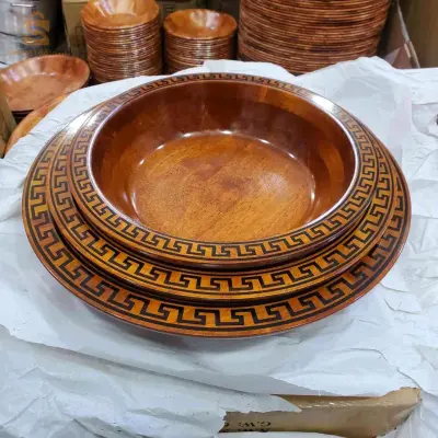 Série Djefna 3 pcs Vietnam جفنة من الحطب الجيد