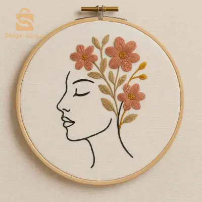 tableau décoratif de broderie