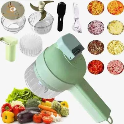 Coupe légumes électrique Batterie 4en1 +Brosse Chargement USB