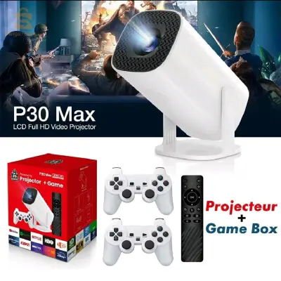 توصيل مجاني لباب دار
P30 MAX Retro video game consoles Android11 et 
Projecteur 4K