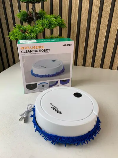 Robot de Nettoyage Intelligent avec serpillère en microfibres – روبوت تنظيف الأرضيات