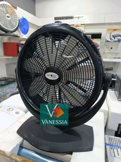 Ventilateur 2En1 De Sol & Mural Cobra Noir 7 Lames