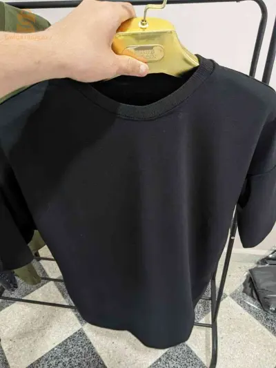 t shirt oversize blanc et noir 100% coton 250 gramage