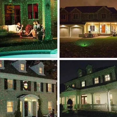 Projecteur Laser Décoratif Extérieur et Intérieur Éclairage Festif - جهاز عرض ليزر ديكور منزلي وللحدائق للاحتفالات