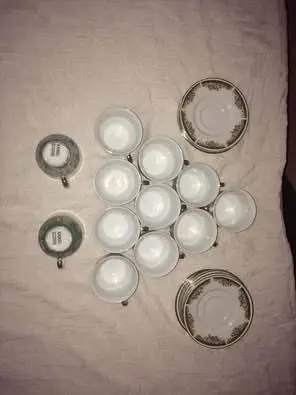 Café au lait /12 tass/7 Plat Nouveau/5 Plat endommagé