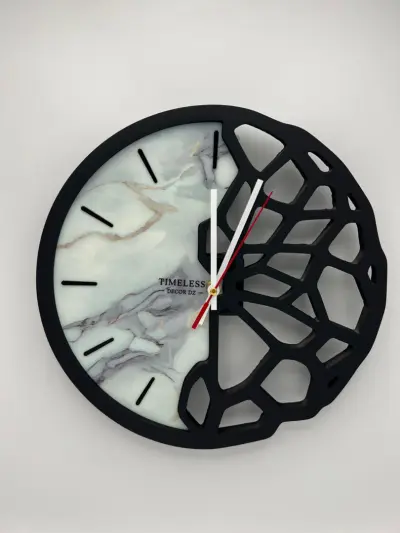 Horloge murale effet marbre